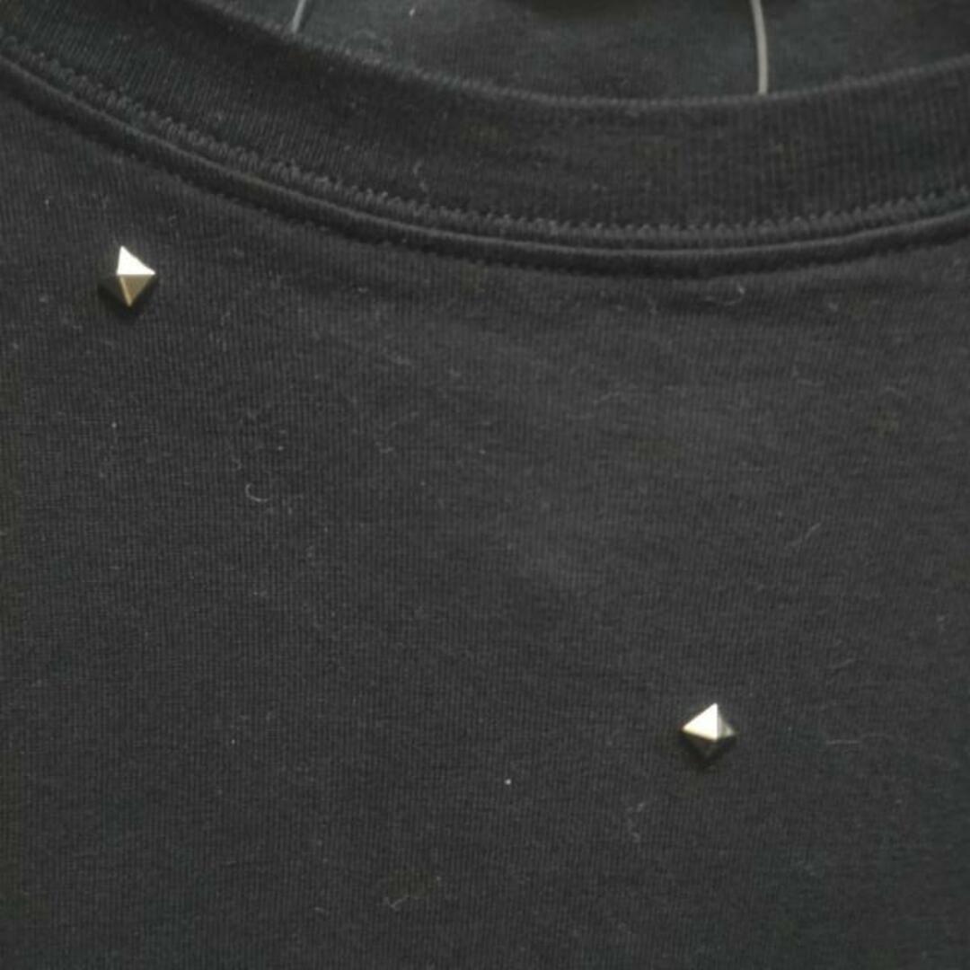 VALENTINO(ヴァレンティノ)のVALENTINO(バレンチノ) 半袖Tシャツ サイズXS レディース美品  - 黒×シルバー クルーネック/スタッズ 綿 レディースのトップス(Tシャツ(半袖/袖なし))の商品写真