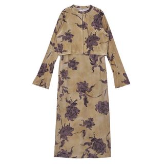 アメリヴィンテージ(Ameri VINTAGE)の【中古品】DRY FLOWER VELOUR DRESS（今週限定値下げ！）(ロングワンピース/マキシワンピース)