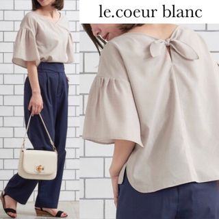 ルクールブラン(le.coeur blanc)のルクールブラン リネン ライク フレアスリーブ ブラウス(シャツ/ブラウス(半袖/袖なし))