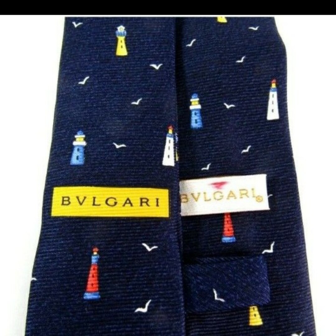 BVLGARI(ブルガリ)のブルガリ　ネクタイ　セッテエピゲ　ネイビー メンズのファッション小物(ネクタイ)の商品写真