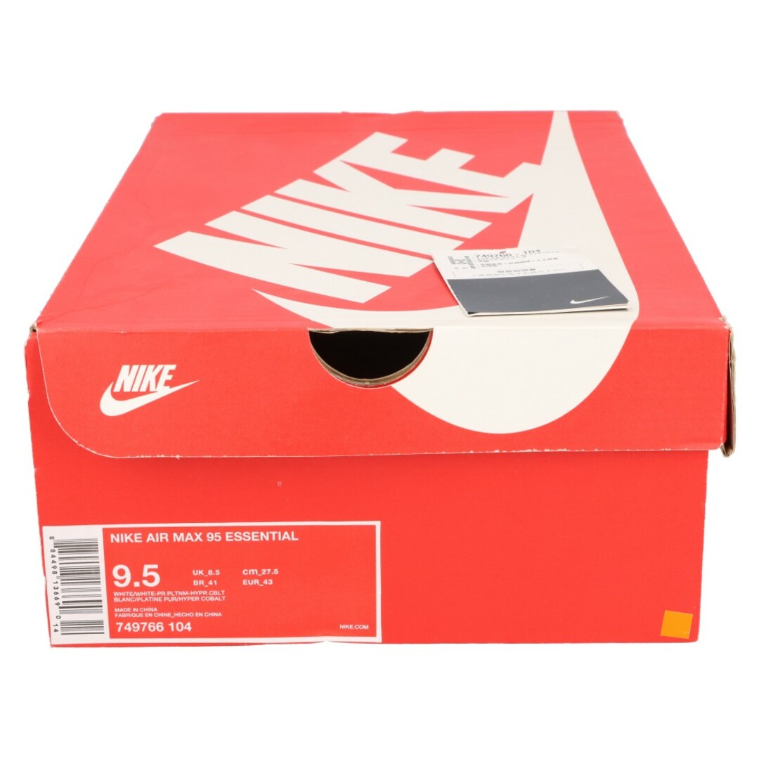 NIKE(ナイキ)のNIKE ナイキ AIR MAX 95 Essential エアマックス エッセンシャル ローカットスニーカー ホワイト/グレー US9.5/27.5cm 749766‐104 メンズの靴/シューズ(スニーカー)の商品写真