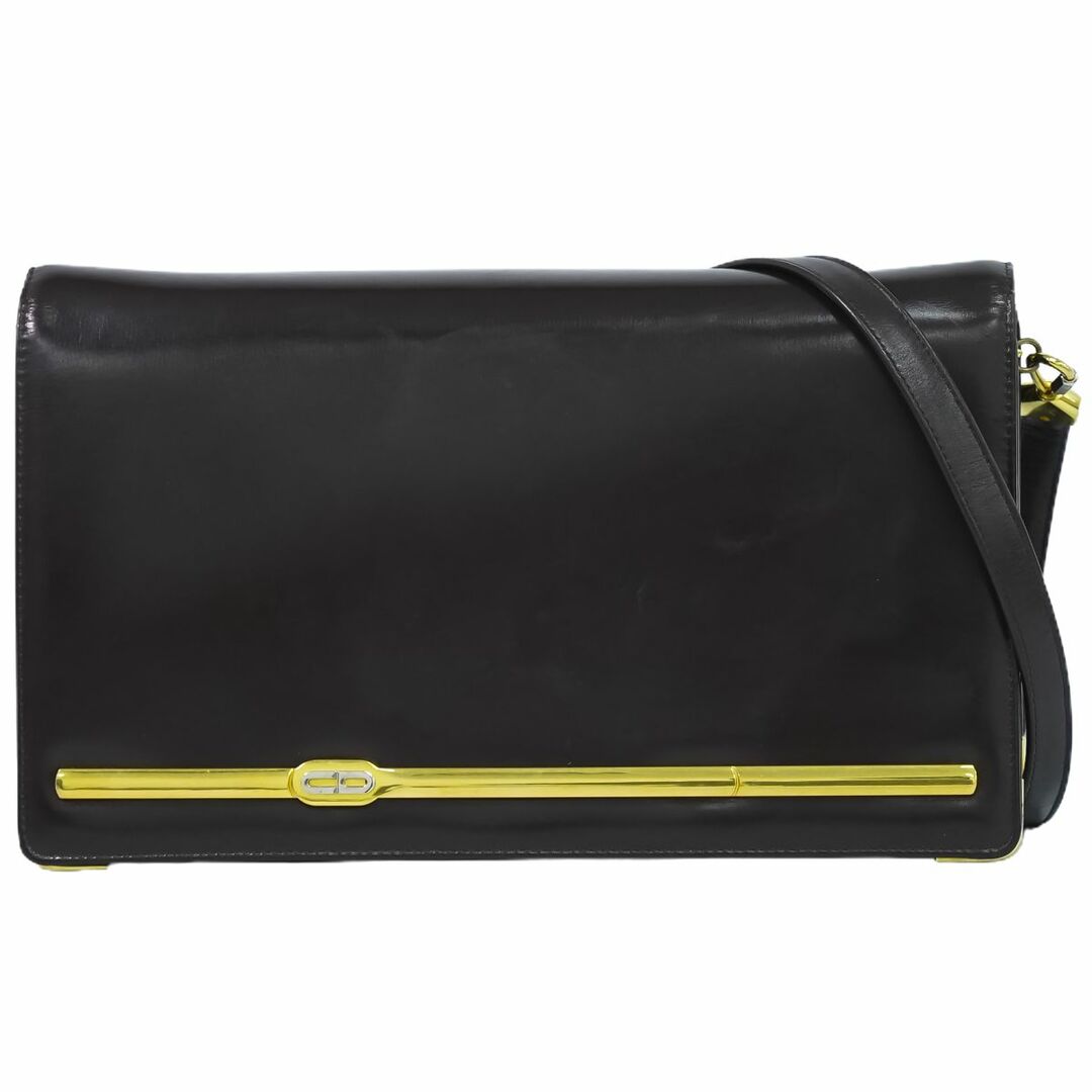 Christian Dior - 本物 クリスチャン ディオール Christian Dior レザー ショルダーバッグ ブラウン バッグ 中古