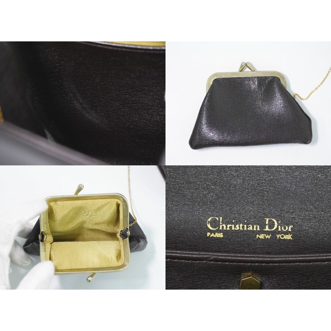 Christian Dior(クリスチャンディオール)の本物 クリスチャン ディオール Christian Dior レザー ショルダーバッグ ブラウン バッグ 中古 レディースのバッグ(ショルダーバッグ)の商品写真