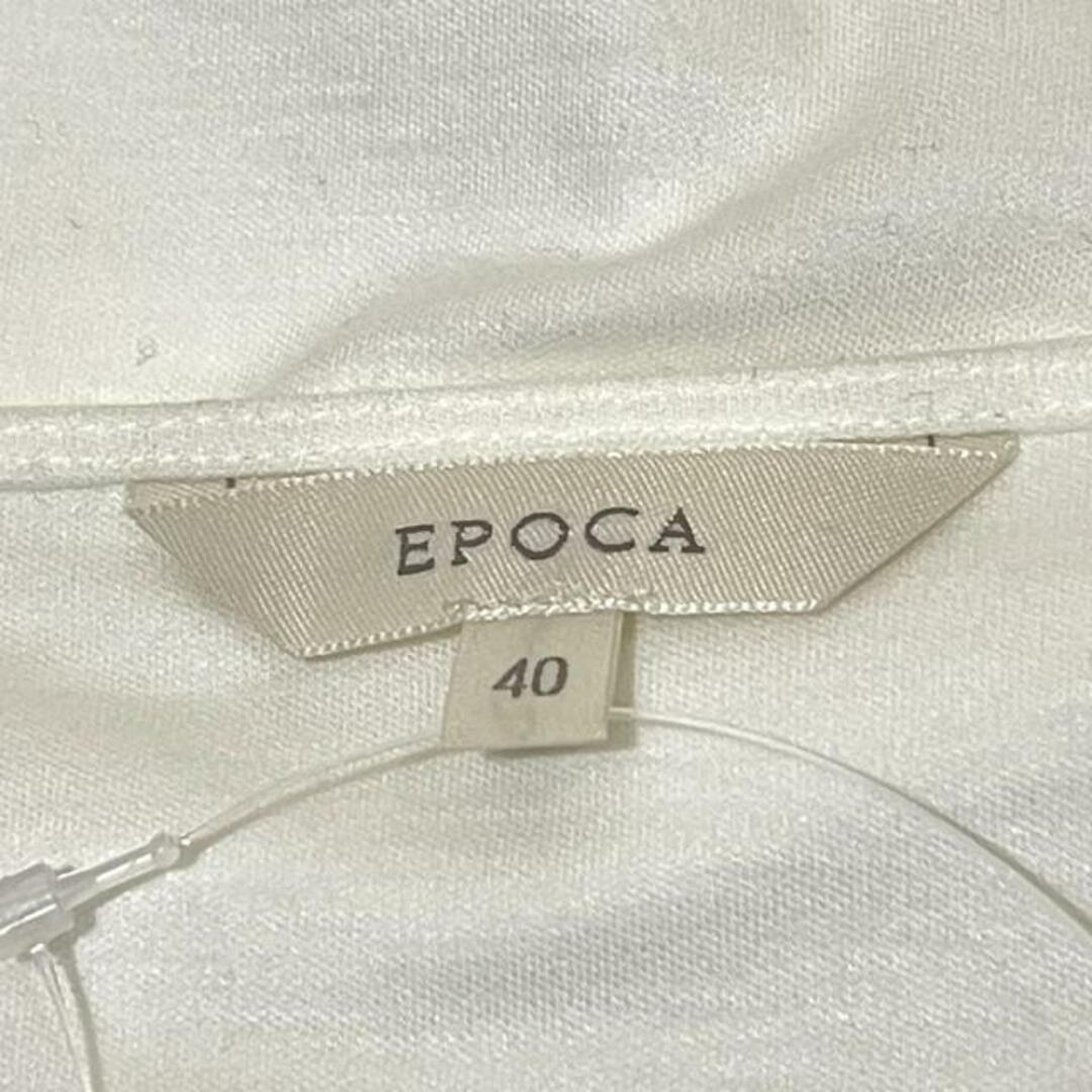 EPOCA(エポカ)のEPOCA(エポカ) 半袖カットソー サイズ40 M レディース - 白 シフォン袖 レディースのトップス(カットソー(半袖/袖なし))の商品写真