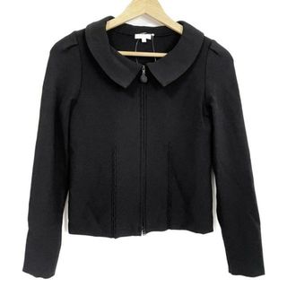 TO BE CHIC - TO BE CHIC(トゥービーシック) カーディガン サイズ2 M レディース新品同様  - 黒 長袖/ジップアップ レーヨン、ナイロン