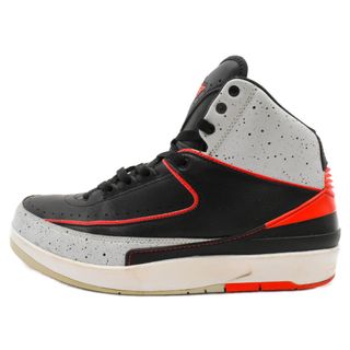 ナイキ(NIKE)のNIKE ナイキ AIR JORDAN 2 RETRO INFRARED SPECKLE エアジョーダン 2 ハイカットスニーカー インフラレッド ブラック US10 385475-023(スニーカー)