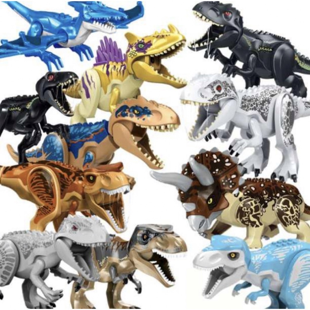 レゴ LEGO 互換 ティラノサウルス 恐竜 玩具 ジュラシックワールド 特大 キッズ/ベビー/マタニティのおもちゃ(積み木/ブロック)の商品写真