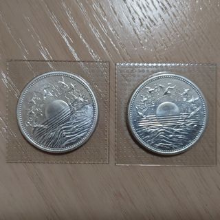 1万円銀貨 記念硬貨 2枚セット ⑦(貨幣)