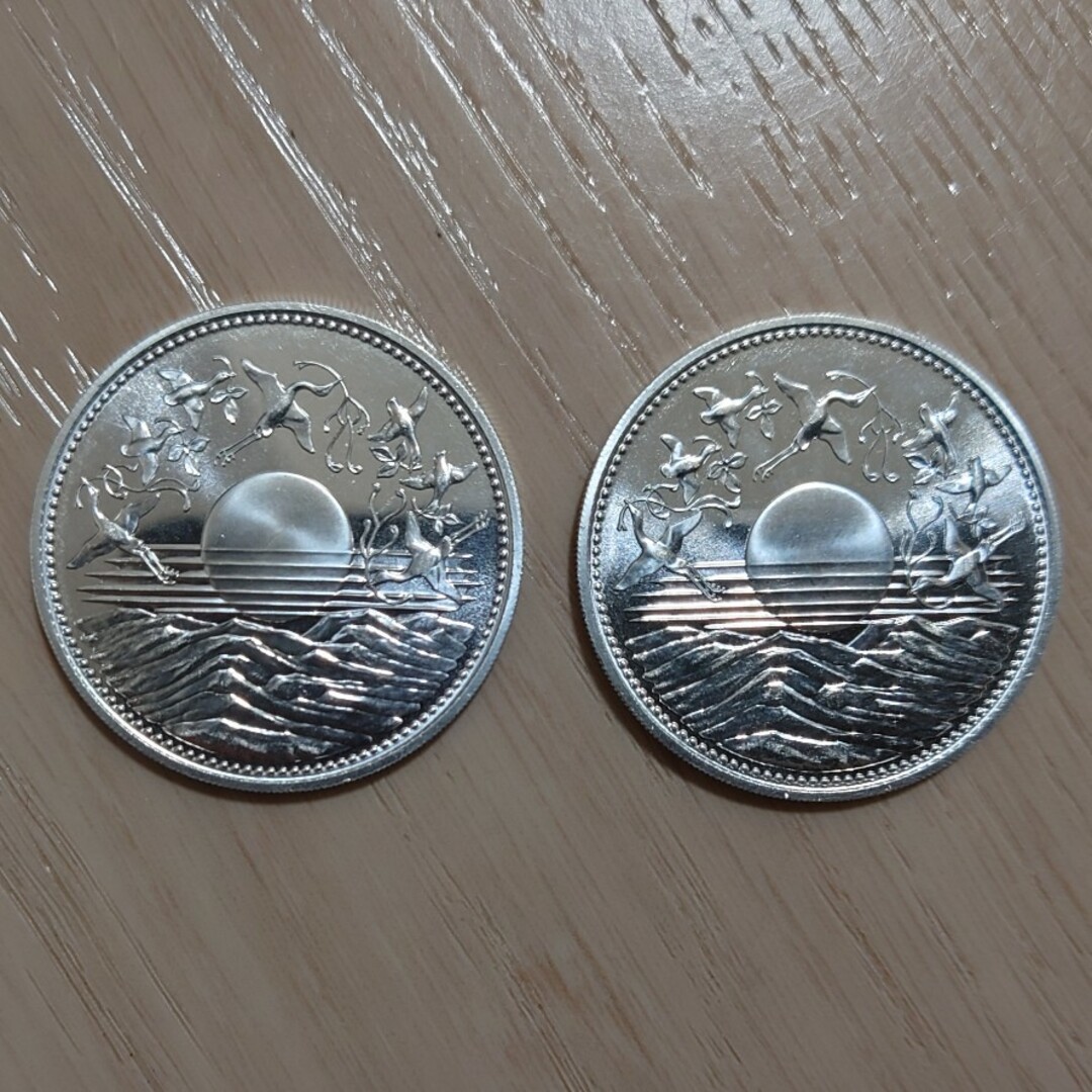 1万円銀貨 記念硬貨 2枚セット ⑧ エンタメ/ホビーの美術品/アンティーク(貨幣)の商品写真