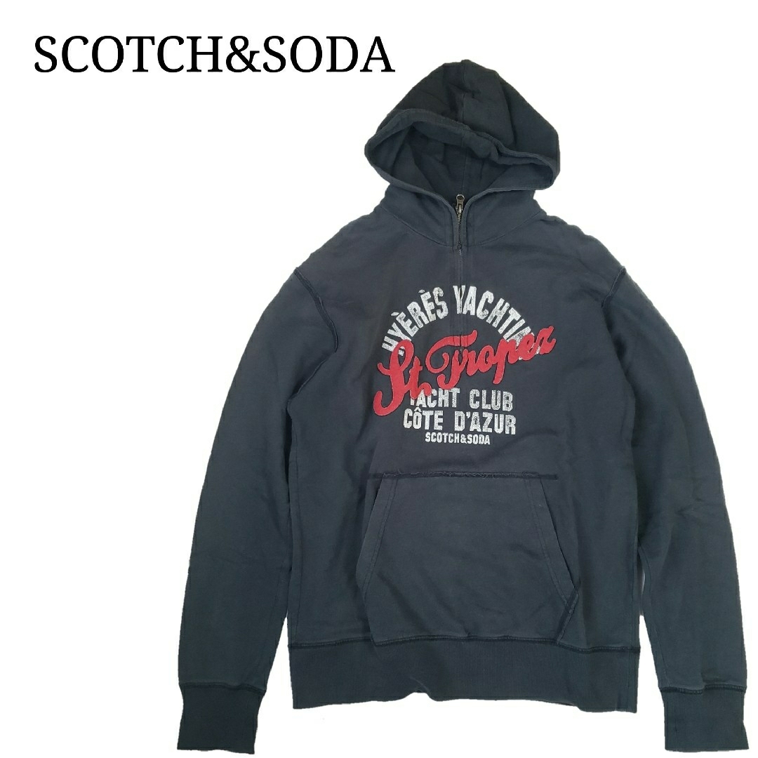 SCOTCH & SODA(スコッチアンドソーダ)のSCOTCH&SODA ハーフジップ パーカー プルオーバー スウェット メンズのトップス(パーカー)の商品写真