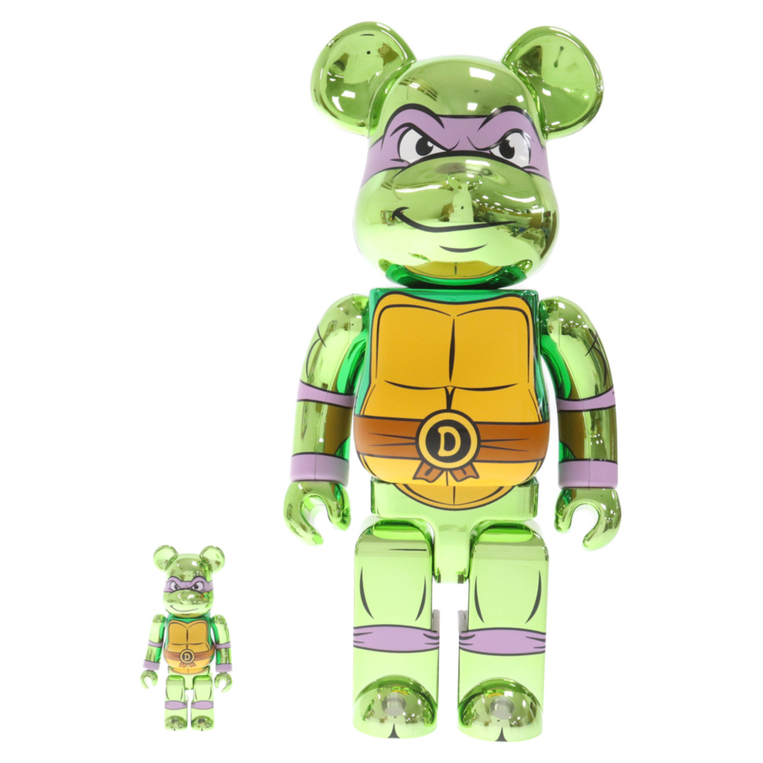 MEDICOM TOY(メディコムトイ)のMEDICOM TOY メディコムトイ BE@RBRICK TEENAGE MUTANT NINJA TURTLES DONATELLO CHROME Ver. 100% & 400%ベアブリック ティーンエイジ ミュータント ニンジャ タートルズ ドナテロ エンタメ/ホビーのフィギュア(その他)の商品写真