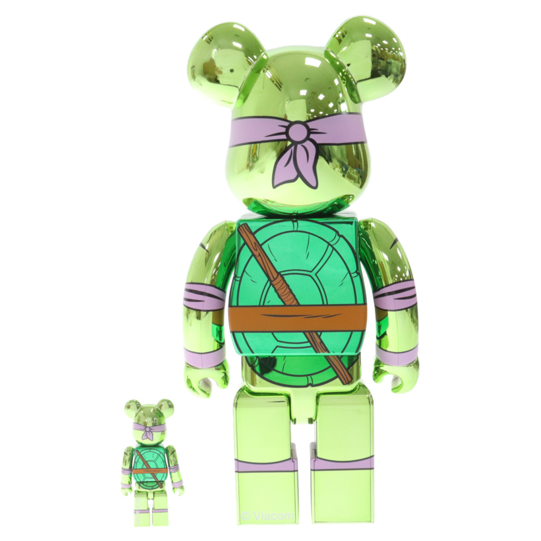 MEDICOM TOY(メディコムトイ)のMEDICOM TOY メディコムトイ BE@RBRICK TEENAGE MUTANT NINJA TURTLES DONATELLO CHROME Ver. 100% & 400%ベアブリック ティーンエイジ ミュータント ニンジャ タートルズ ドナテロ エンタメ/ホビーのフィギュア(その他)の商品写真