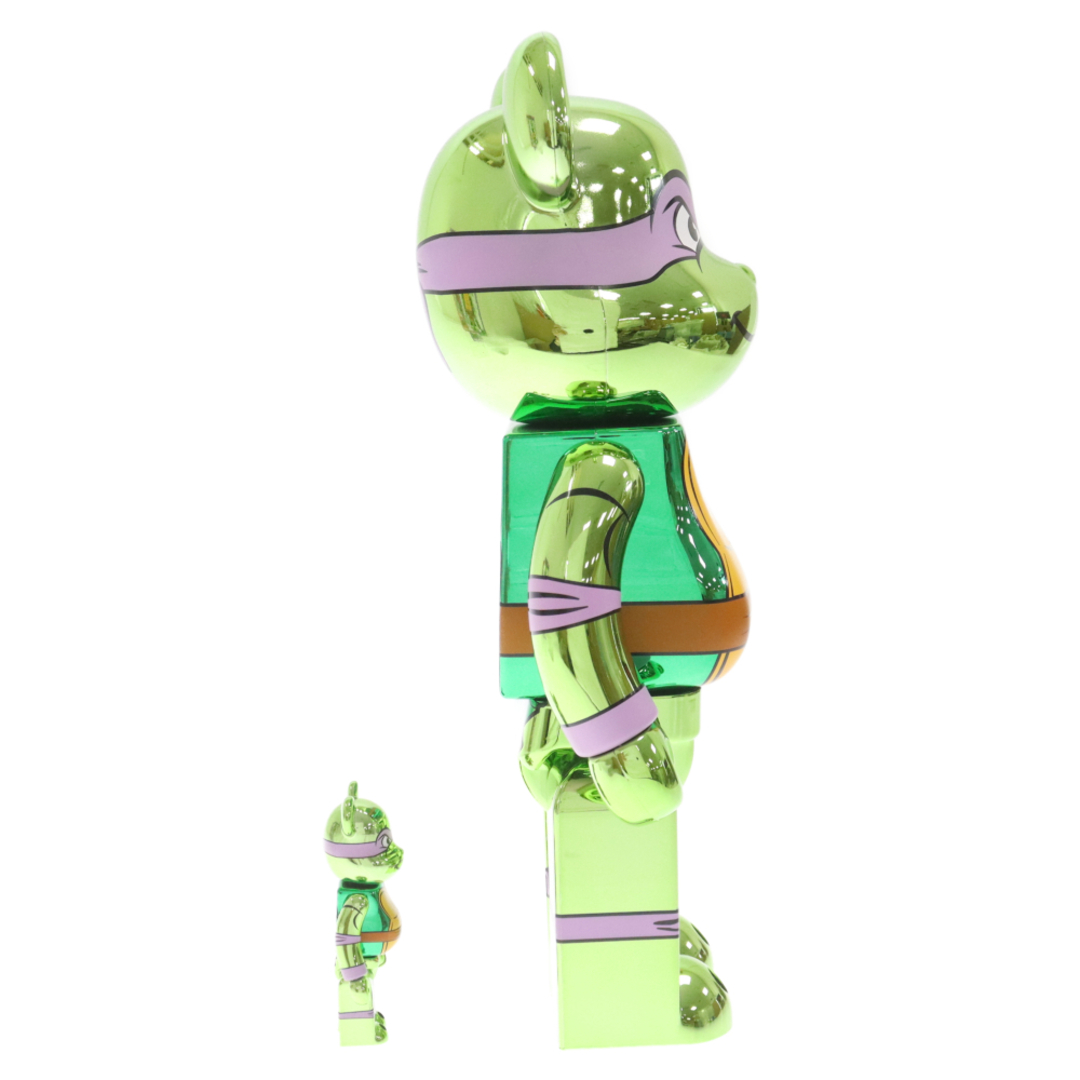 MEDICOM TOY(メディコムトイ)のMEDICOM TOY メディコムトイ BE@RBRICK TEENAGE MUTANT NINJA TURTLES DONATELLO CHROME Ver. 100% & 400%ベアブリック ティーンエイジ ミュータント ニンジャ タートルズ ドナテロ エンタメ/ホビーのフィギュア(その他)の商品写真