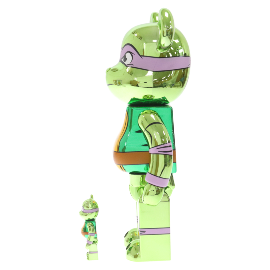 MEDICOM TOY(メディコムトイ)のMEDICOM TOY メディコムトイ BE@RBRICK TEENAGE MUTANT NINJA TURTLES DONATELLO CHROME Ver. 100% & 400%ベアブリック ティーンエイジ ミュータント ニンジャ タートルズ ドナテロ エンタメ/ホビーのフィギュア(その他)の商品写真