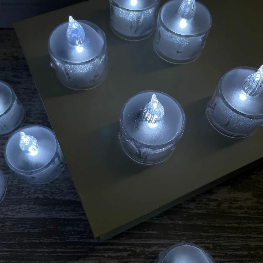 LED キャンドル ライト  照明 ろうそく 装飾 24個セット レトロ インテリア/住まい/日用品のインテリア小物(ウェルカムボード)の商品写真