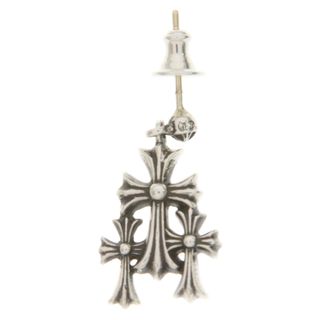 クロムハーツ(Chrome Hearts)のCHROME HEARTS クロムハーツ 3 CH CROSS DROP トリプルCHクロスピアス シルバー(ピアス(片耳用))