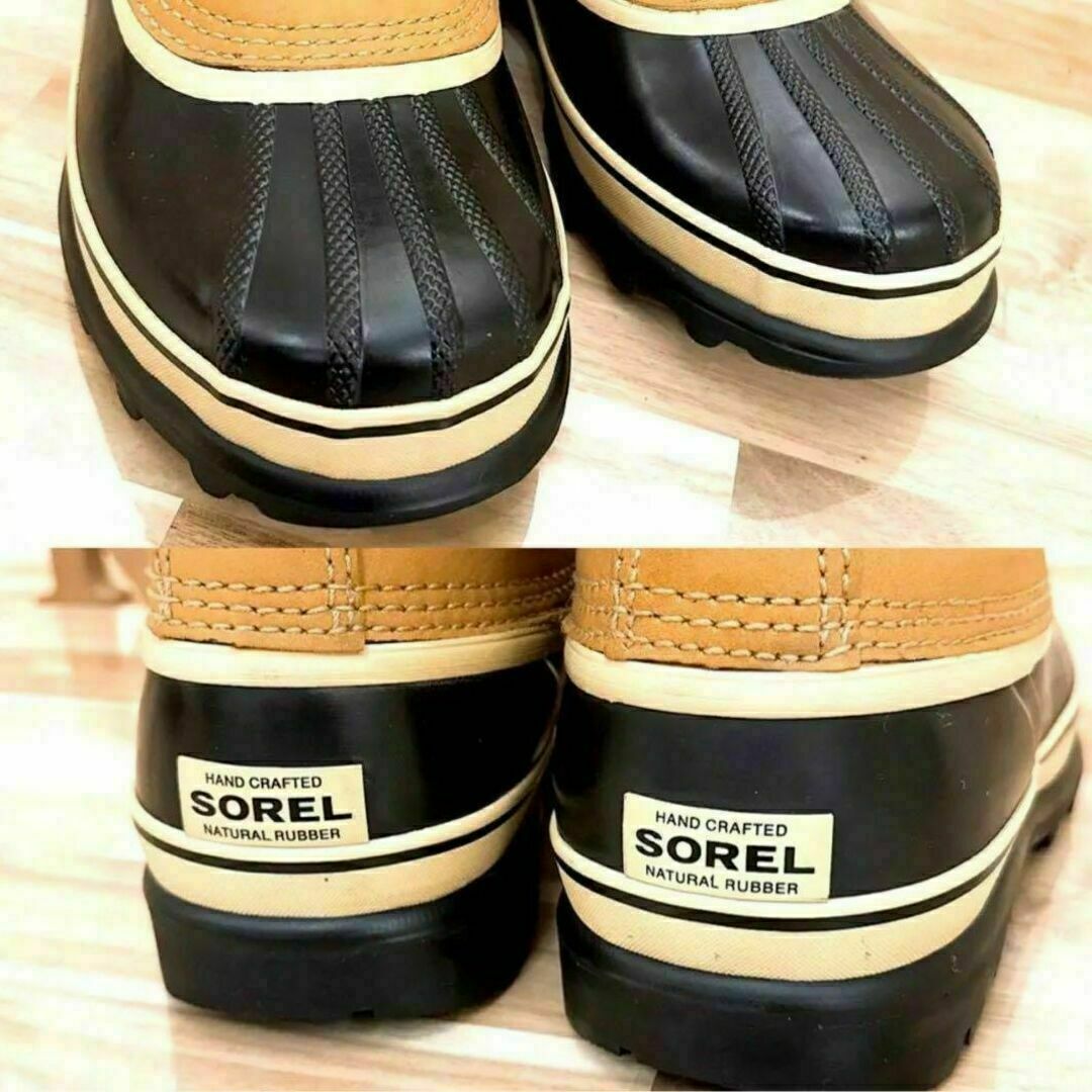 SOREL(ソレル)の【ソレル】防寒 スノーブーツ CARIBOUカリブー防水 24.5 ベージュ×黒 レディースの靴/シューズ(ブーツ)の商品写真