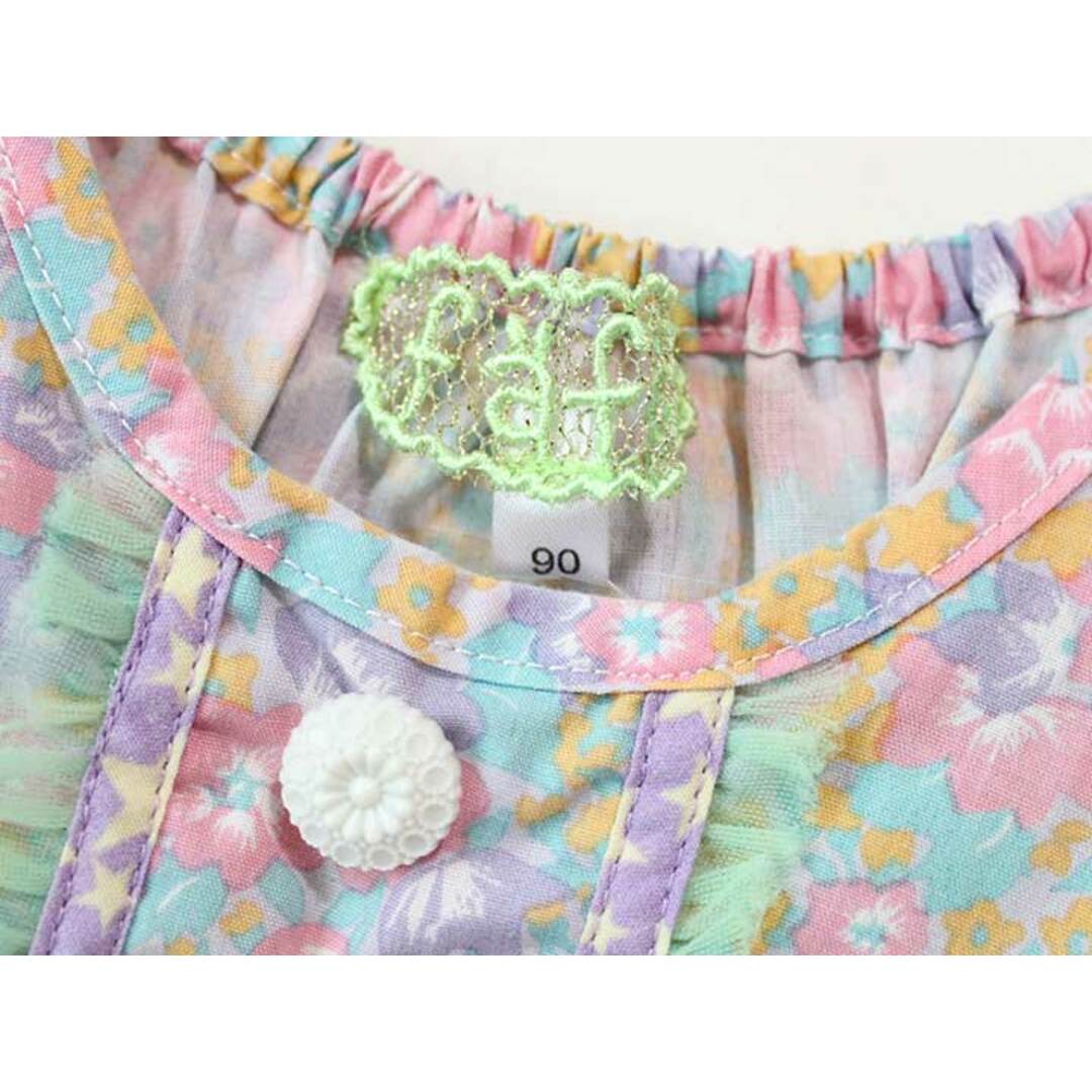 fafa(フェフェ)の☆フェフェ/fafa☆90cm ノースリーブワンピース ピンク系 【中古】子供服 キッズ kids ベビー服 baby 女の子 夏 035032 onepi キッズ/ベビー/マタニティのベビー服(~85cm)(ワンピース)の商品写真