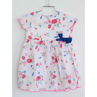 プチバトー(PETIT BATEAU)の†プチバトー/PETIT BATEAU†81cm 半袖ワンピース 白【中古】子供服 キッズ kids ベビー服 baby 女の子 夏 206032 onepi(ワンピース)