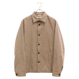 ジルサンダー(Jil Sander)のJIL SANDER ジルサンダー 18AW チェック柄 長袖シャツ ジャケット ブラウン JSMN400136(フライトジャケット)