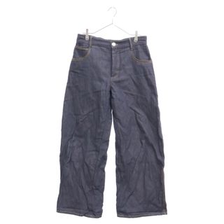 ボッテガヴェネタ(Bottega Veneta)のBOTTEGA VENETA ボッテガヴェネタ 22SS Metal Denim Twill Trouser シワ加工 ワイドデニムパンツ インディゴ 696629(デニム/ジーンズ)