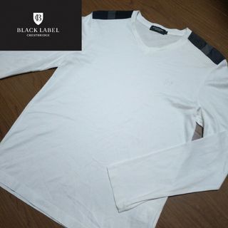 ブラックレーベルクレストブリッジ(BLACK LABEL CRESTBRIDGE)のブラックレーベル クレストブリッジ 肩チェック カットソー Tシャツ 長袖 M(Tシャツ/カットソー(七分/長袖))