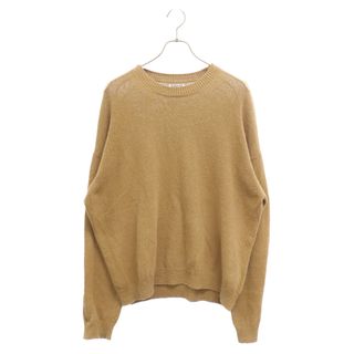 オーラリー(AURALEE)のAURALEE オーラリー 18SS CORKSCREW YARN KNIT P/O コークスクリューヤーン クルーネックニットセーター プルオーバー ブラウン A8SP02KK(ニット/セーター)