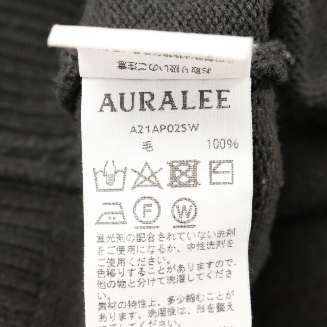 AURALEE(オーラリー)のAURALEE オーラリー 22AW FRENCH MERINO STONE WASHED KNIT P/O フレンチメリノ ストーンウォッシュド クルーネック ニットセーター グレー A21AP02SW メンズのトップス(ニット/セーター)の商品写真