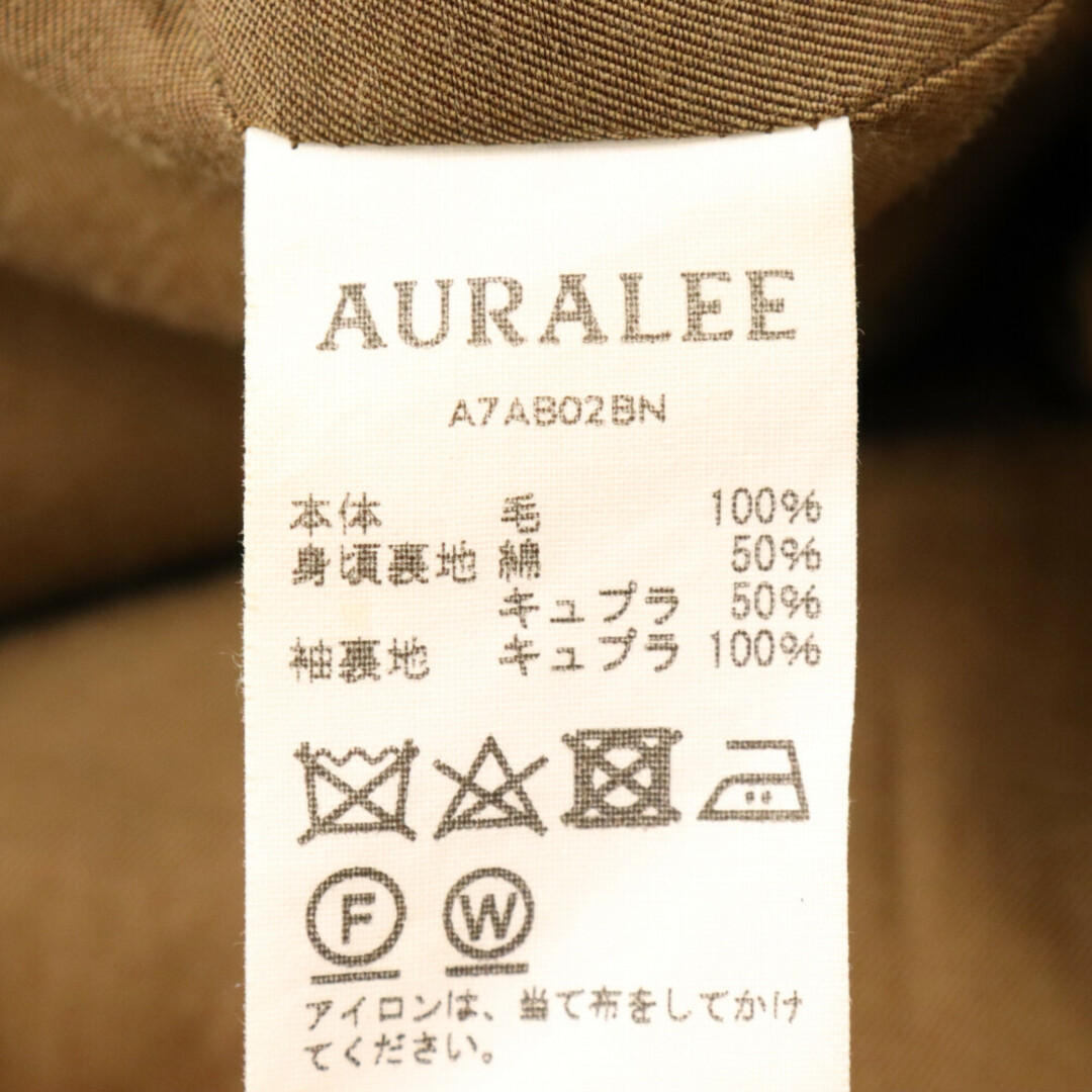 AURALEE(オーラリー)のAURALEE オーラリー 17AW DOUBLE FACE CHECK ZIP BLOUSON ダブルフェイスチェック ジップアップブルゾン ブラウン A7AB02BN メンズのジャケット/アウター(ブルゾン)の商品写真