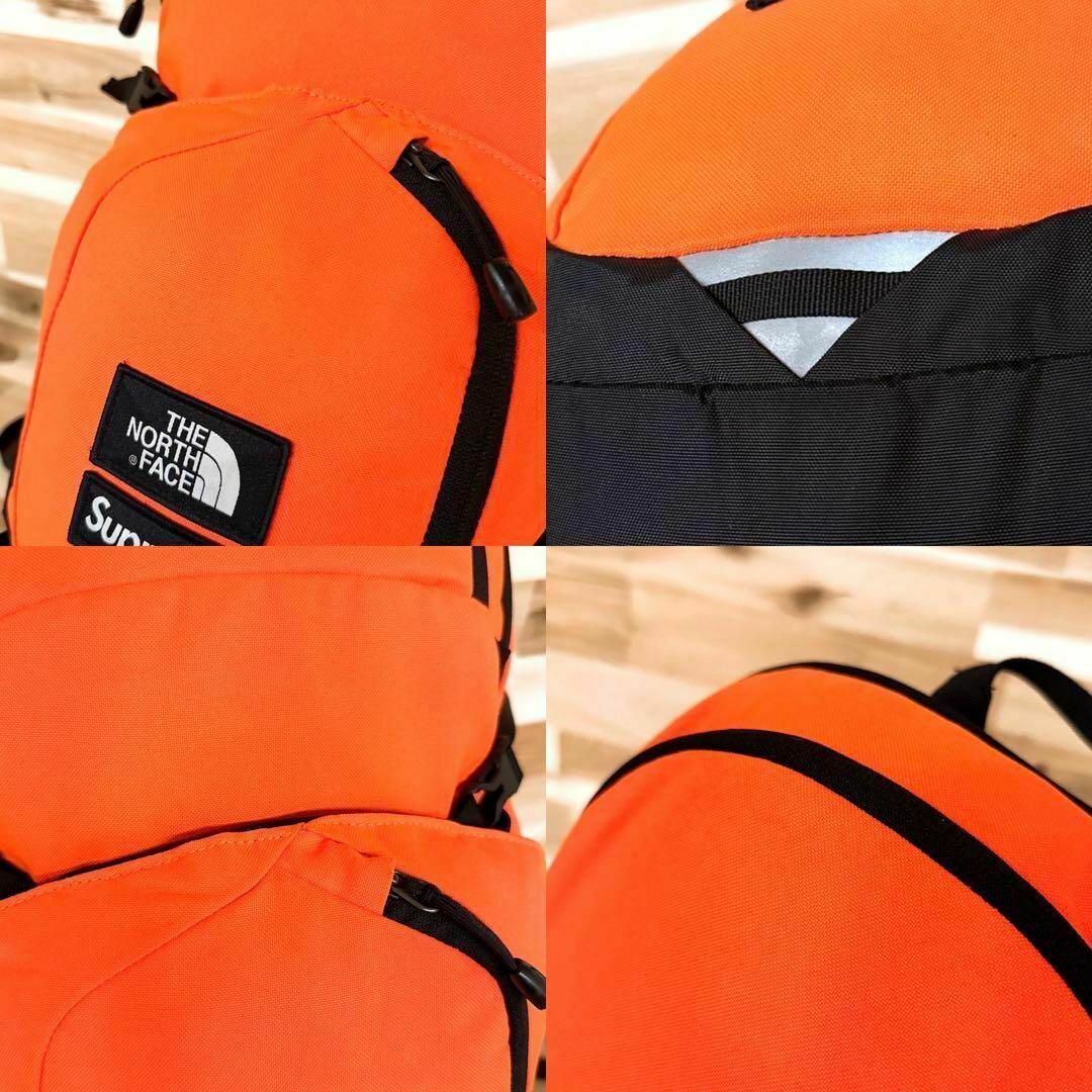 Supreme(シュプリーム)の激レア【シュプリーム×ノースフェイス】コラボ限定ダブルネーム リュック オレンジ メンズのバッグ(バッグパック/リュック)の商品写真