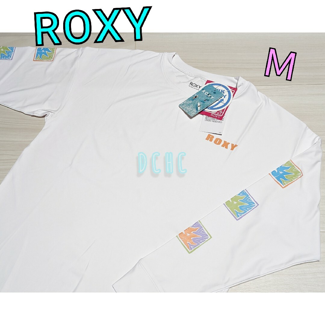 Roxy(ロキシー)の新品 【Ｍ】【ホワイト】ロキシー ロンＴ ラッシュガード レディースの水着/浴衣(水着)の商品写真