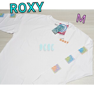 ロキシー(Roxy)の新品 【Ｍ】【ホワイト】ロキシー ロンＴ ラッシュガード(水着)