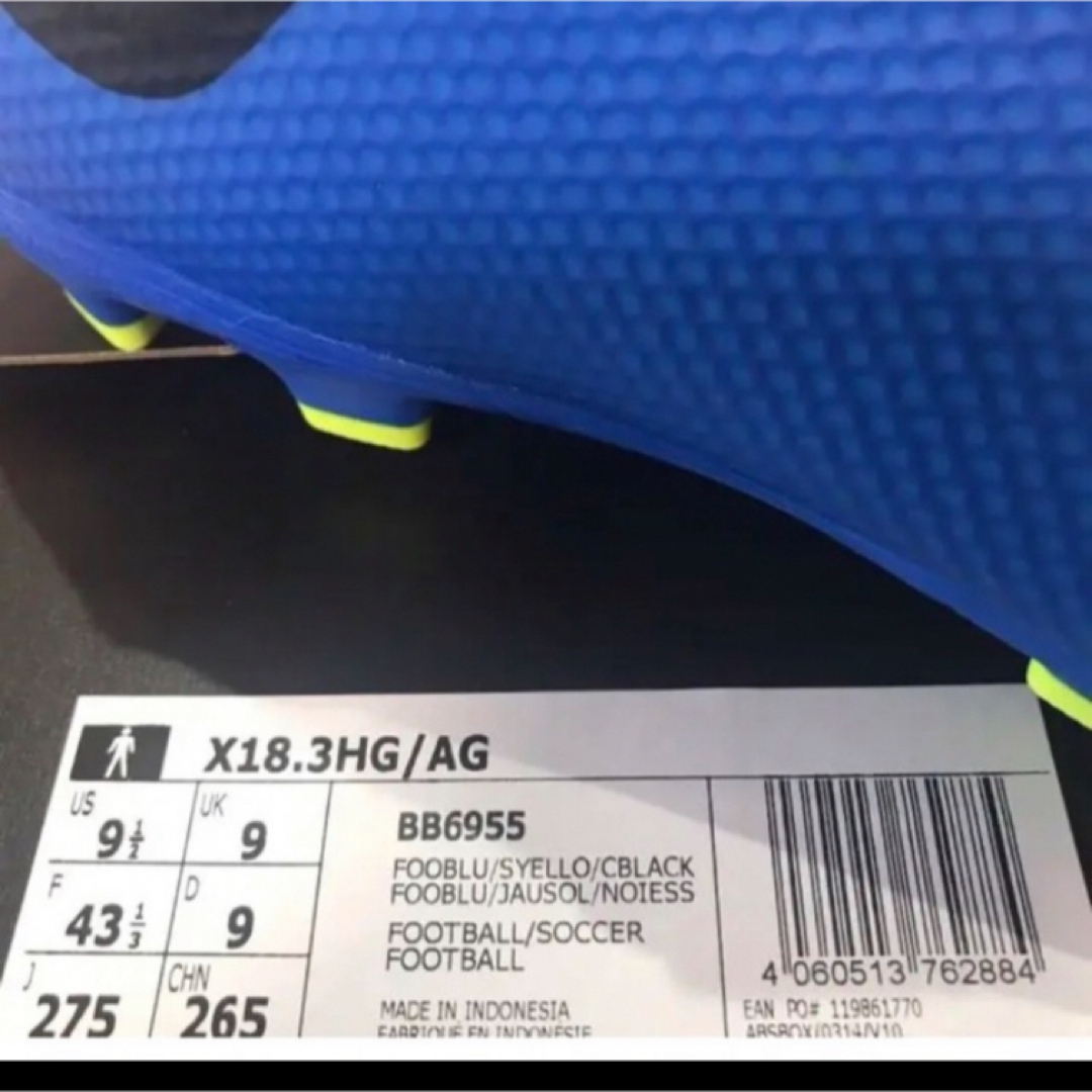 adidas(アディダス)の送料無料 新品 adidas アディダス スパイク X18.3HG/AG27.5 スポーツ/アウトドアのサッカー/フットサル(シューズ)の商品写真