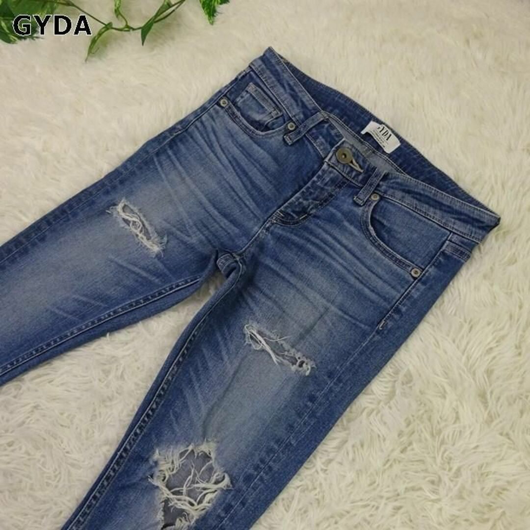 GYDA(ジェイダ)のGYDA　ジェイダ　アッパークラッシュスキニーデニムパンツ　M レディースのパンツ(デニム/ジーンズ)の商品写真