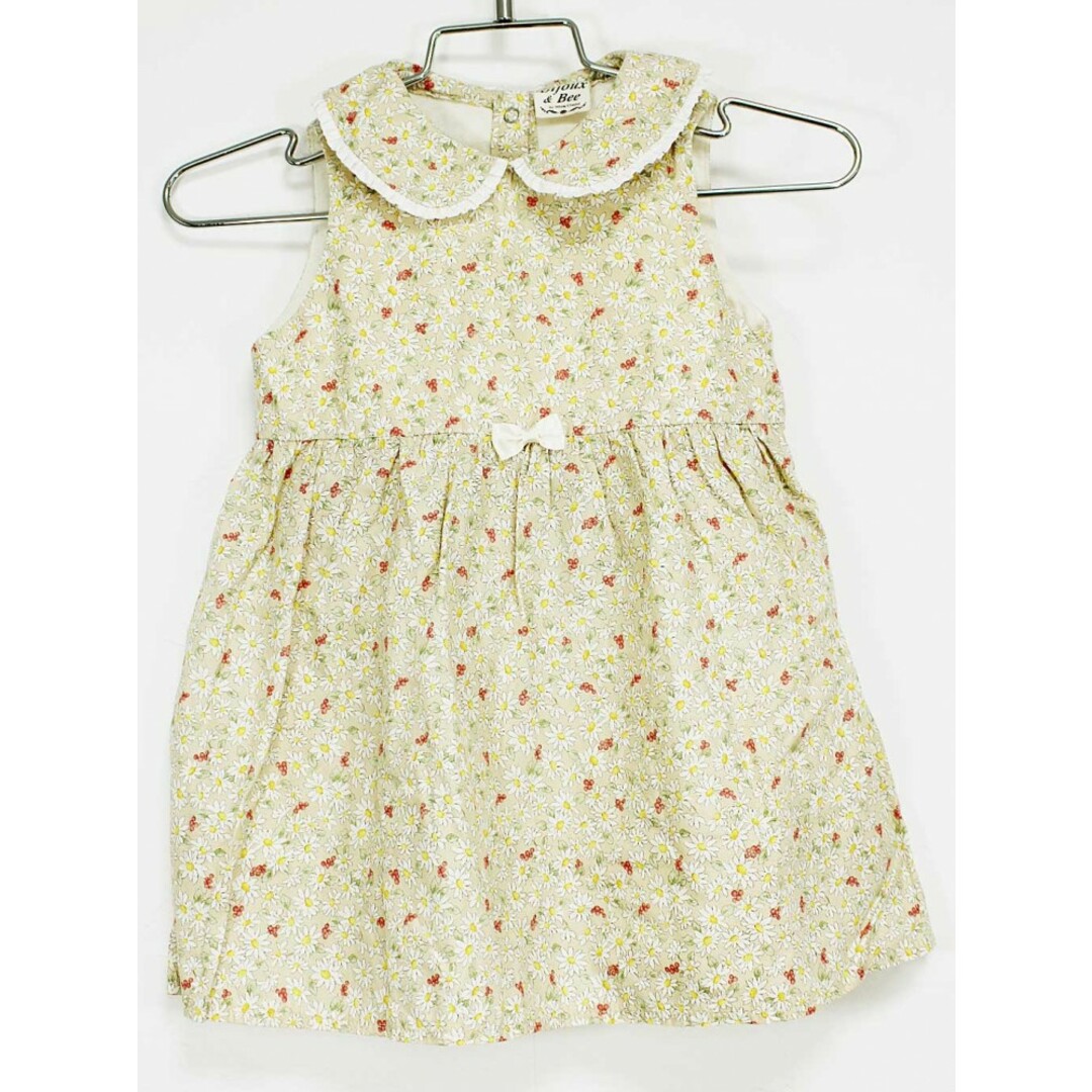 [ビジュー＆ビー/Bijoux＆Bee]75cm位 ノースリーブワンピース ベージュ【中古】子供服 キッズ kids ベビー服 baby 女の子 夏 107032 onepi キッズ/ベビー/マタニティのベビー服(~85cm)(ワンピース)の商品写真