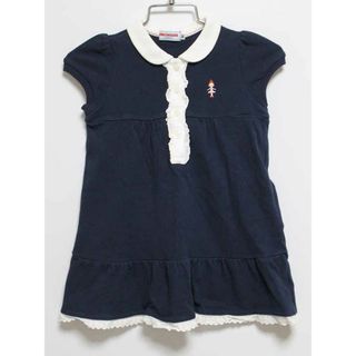 ミキハウス(mikihouse)の‡ミキハウス/mikihouse‡90cm 半袖ワンピース 紺【中古】子供服 キッズ kids ベビー服 baby 女の子 夏 524032 onepi(ワンピース)