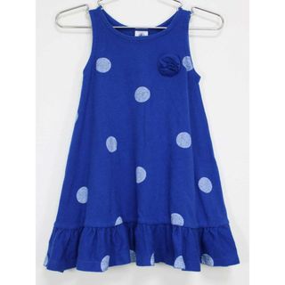 プチバトー(PETIT BATEAU)の[プチバトー/PETIT BATEAU]86cm ノースリーブワンピース 青×白 麻混【中古】子供服 キッズ kids ベビー服 baby 女の子 夏 726032 onepi(ワンピース)