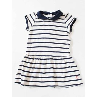 プチバトー(PETIT BATEAU)の☆プチバトー/PETIT BATEAU☆74cm 半袖ワンピース 白×紺 ボーダー 【中古】子供服 キッズ kids ベビー baby 女の子 夏 716022 onepi(ワンピース)