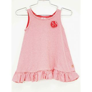 プチバトー(PETIT BATEAU)の[プチバトー/PETIT BATEAU]74cm ノースリーブワンピース サーモンピンク×白【中古】子供服 キッズ kids ベビー服 baby 女の子 夏 726032 onepi(ワンピース)