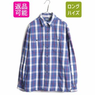 ラルフローレン(Ralph Lauren)の90s ポロ ラルフローレン チェック フランネル シャツ メンズ XL 古着 POLO 90年代 オールド ネルシャツ ポニー無し マチ付き 大きいサイズ(シャツ)