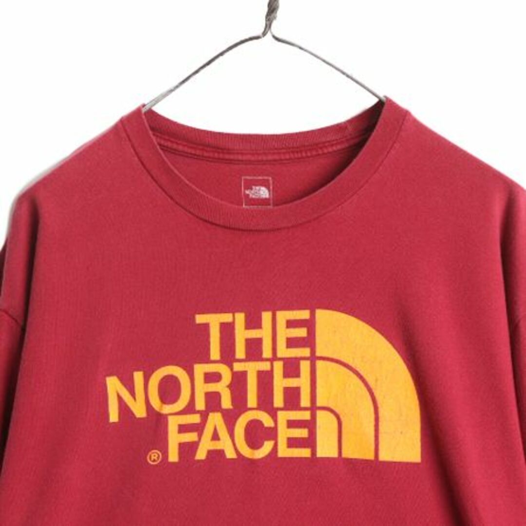 THE NORTH FACE(ザノースフェイス)のノースフェイス プリント 長袖 Tシャツ メンズ L / 古着 The North Face アウトドア ロンT プリントT ロゴT クルーネック ロングスリーブ メンズのトップス(Tシャツ/カットソー(七分/長袖))の商品写真