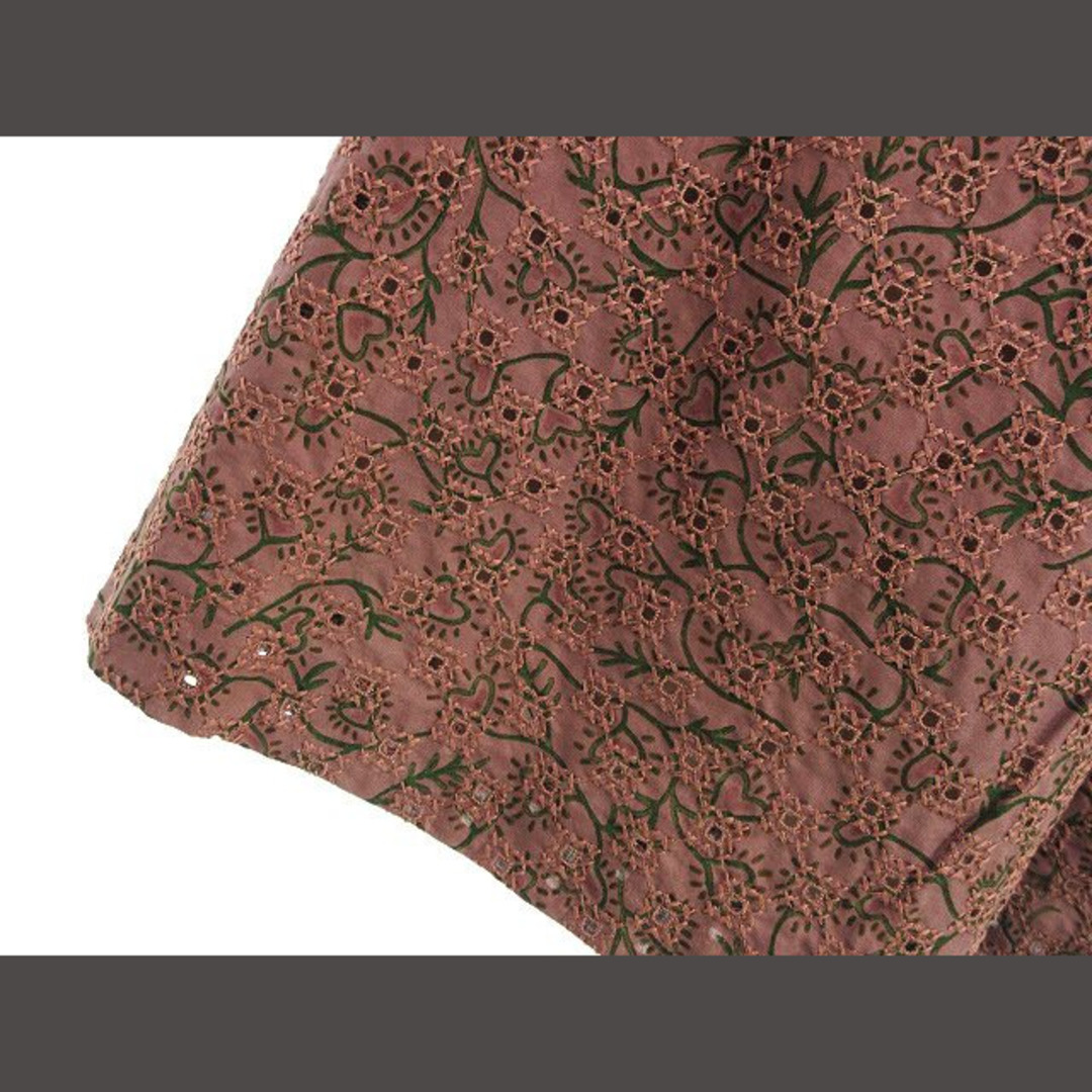 Sybilla(シビラ)のシビラ レース 刺繍 スカート プリント グラデーション M ピンク系 受注会 レディースのスカート(ひざ丈スカート)の商品写真