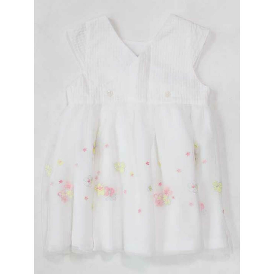 PETIT BATEAU(プチバトー)の☆プチバトー/PETIT BATEAU☆81cm 半袖ワンピース 白 【中古】子供服 キッズ kids ベビー服 baby 女の子 夏 206032 onepi キッズ/ベビー/マタニティのベビー服(~85cm)(ワンピース)の商品写真