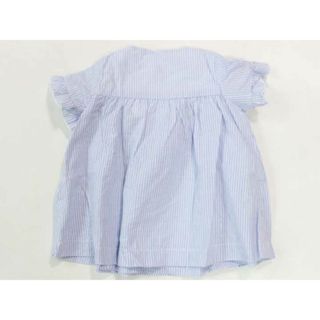 プチバトー(PETIT BATEAU)の☆プチバトー/PETIT BATEAU☆67cm 半袖ワンピース/チュニック 水色×白 【中古】子供服 キッズ kids ベビー服 baby 女の子 夏 206032 onepi(ワンピース)