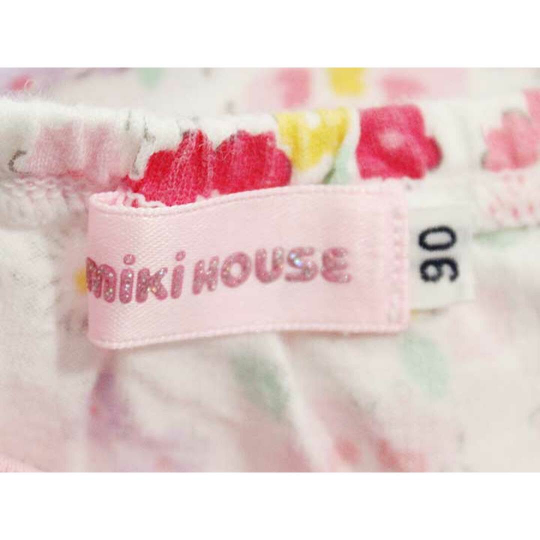 mikihouse(ミキハウス)の《ミキハウス/mikihouse》90cm ノースリーブワンピース 白×ピンク系 花柄【中古】子供服 キッズ kids ベビー服 baby 女の子 夏 315022 onepi キッズ/ベビー/マタニティのベビー服(~85cm)(ワンピース)の商品写真