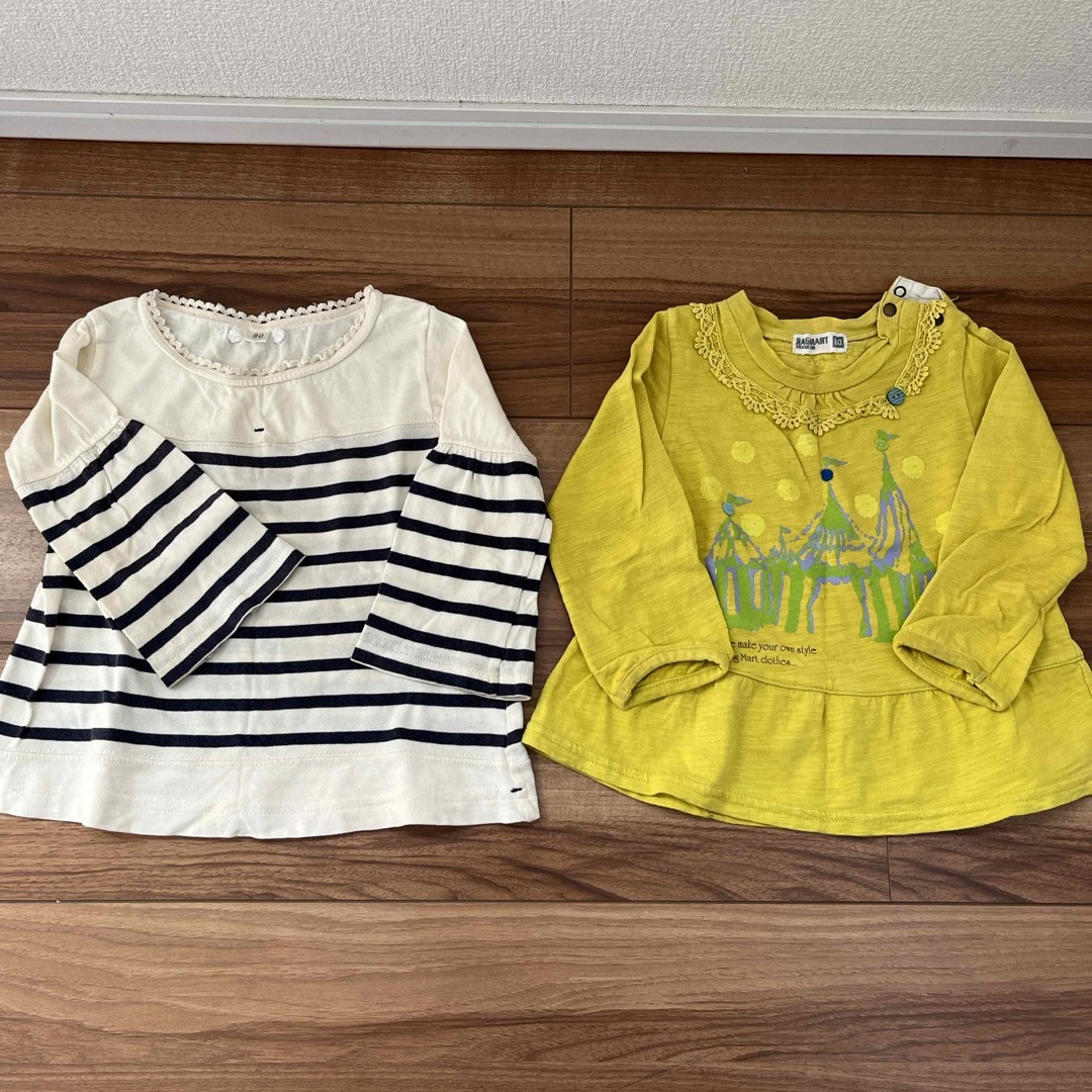 UNIQLO(ユニクロ)の女の子　80〜90サイズ　まとめ売り キッズ/ベビー/マタニティのキッズ服女の子用(90cm~)(Tシャツ/カットソー)の商品写真