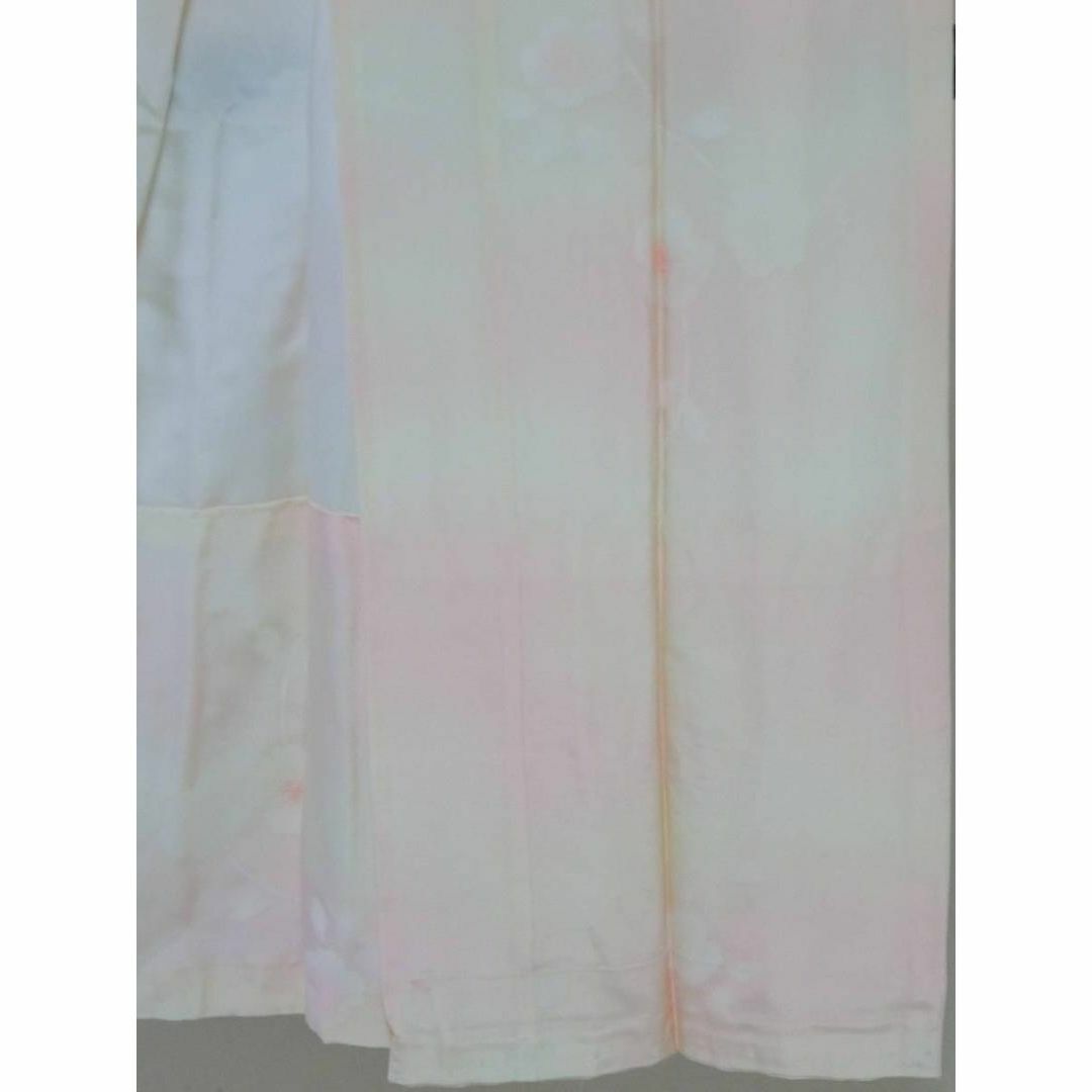【Q0240】ＳＳお仕立て上がり正絹長襦袢　ピンク地にぼかし、花柄　　半衿付き レディースの水着/浴衣(着物)の商品写真