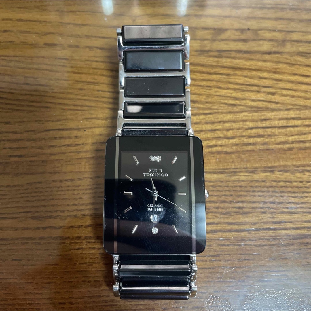 TECHNOS(テクノス)の美品 TECHNOS テクノス CERAMIC SAPPHIRE クォーツ腕時計 メンズの時計(腕時計(アナログ))の商品写真