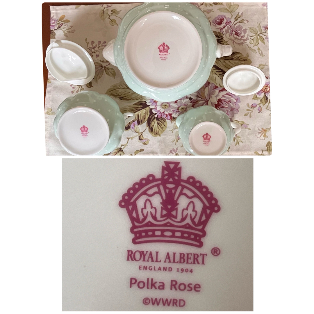 ROYAL ALBERT - 【美品】ロイヤルアルバート☆ポルカローズ ROYAL ALBERT - 【美品】ロイヤルアルバート☆ポルカローズ