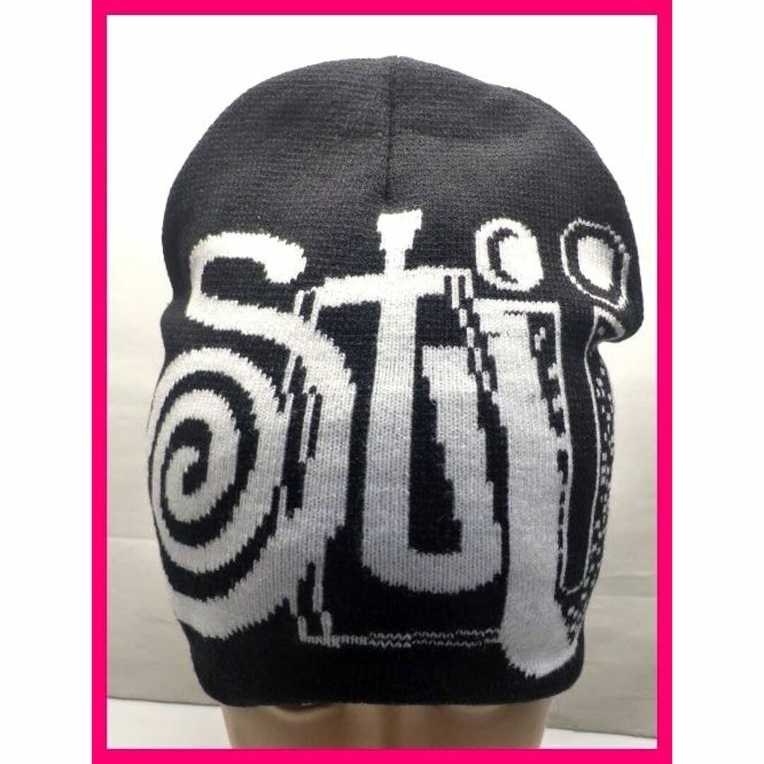 STUSSY - 新品ステューシー・ビーニー帽ニット帽 黒 STUSSY「STU STUSSY - 新品ステューシー・ビーニー帽ニット帽 黒 STUSSY「STU